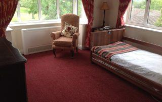 carehome bedroom red flooring