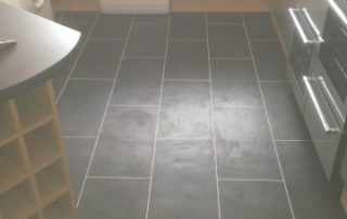 black polyflor in kitchen
