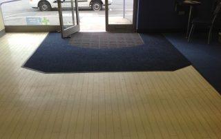 blue entrance matting