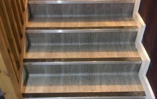 commercial flooring on stairs